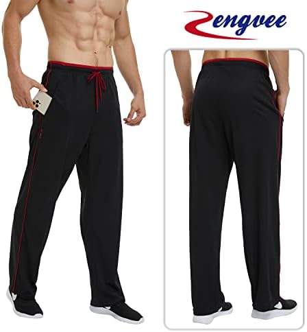 Мъжки Спортни панталони от полиестер ZENGVEE 3 Опаковки с Джобове
