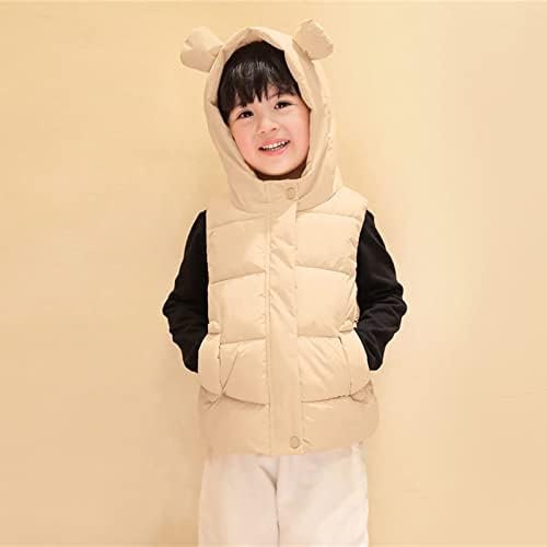 KAGAYD/ Детско Зимно палто за деца, Зимата на Топло Леко Зимно палто с качулка и Мечи уши за малки момчета и Момичета, 6X (Жълто, 18-24 месеца)