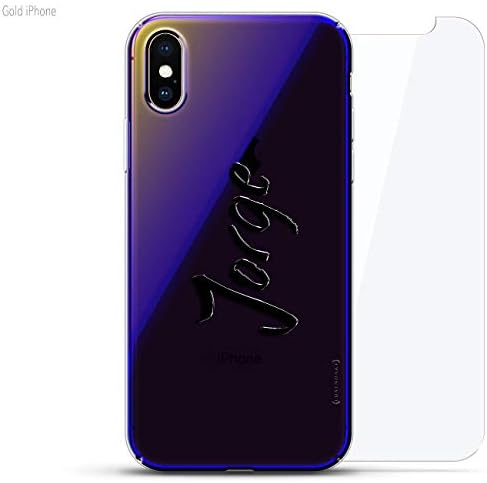 Заглавие: Jorge, Курсивен стил | Luxendary Gradient Series 360 Комплект: Прозрачен ултра тънък силиконов калъф + закалено стъкло за iPhone Xs Max (6,5 ) цвят Sunrise Blue