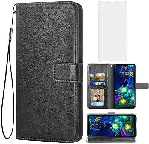 Asuwish е Съвместим с LG V50 ThinQ Чанта-портфейл от закалено Стъкло, Защитно Фолио За екрана, Кожена флип-надолу Капака, Държач за карти, Чиния, Аксесоари за мобилни Телефон?