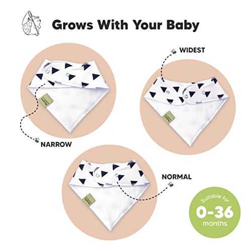KeaBabies 8 Опаковки, органични бебешки Bandhan-Слюнявчиков и чанта-раница за памперси - Стилни Кърпи Унисекс - Водоустойчив
