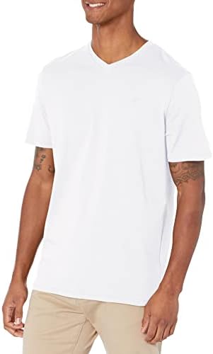 Мъжки t-shirt на Calvin Klein от Гладък памук с V-образно деколте