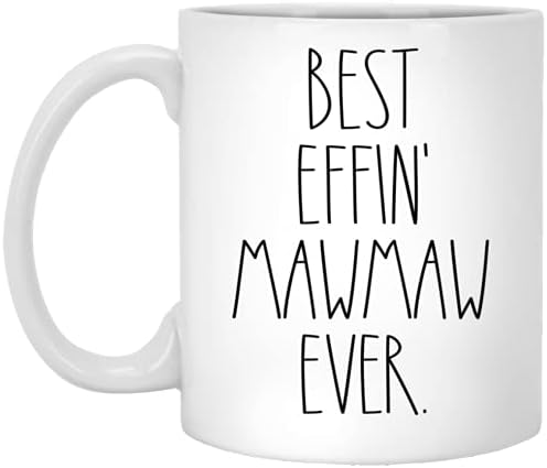 Mawmaw - най-Добрата кафеена чаша Effin Mawmaw в историята - В стил Mawmaw Rae Dunn - В стила на Rae Dunn - Чаша на Ден на майката - рожден Ден - весела Коледа - чашата за Кафе Mawmaw 11 грама