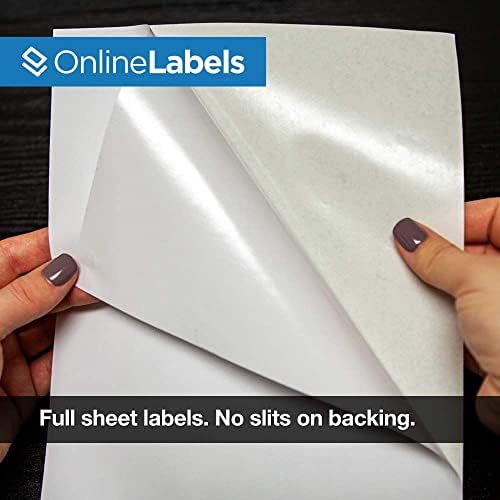 Хартия за етикети, 250 Листа, Бял Мат, Етикет с Размер 8.5 x 11 на Целия Лист мастилено-Струен или Лазерен принтер, Онлайн етикети
