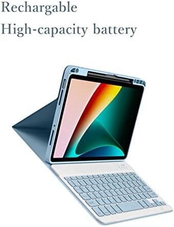 kaitesi iPad на 10-то поколение 2022 Калъф-клавиатура, Мишка, Магнитно-Свалящ Безжична Цветна Клавиатура Тънък корпус за Лесен smart-калъф за iPad 10 10,9 инча (лилав)