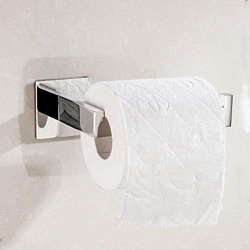 Държач за тоалетна хартия SUS 304 Неръждаема Стомана, Полирана Аксесоари за Баня, монтиран на стената, Самоклеящийся (без пробиване)