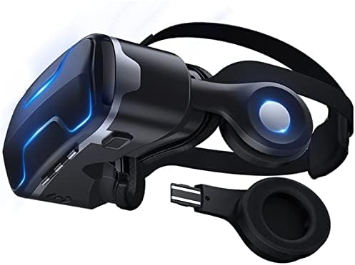 NUOPAIPLUS VR Слушалки, VR Слушалки, Стандартната Версия на Виртуална реалност 3D VR Очила Слушалки Каски 3D Кино Игра Филми на IMAX Допълнително Дистанционно управление (Цвят: