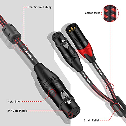 Аудио кабел TIMEYES XLR Y Дърва с вход от 1 щепсела до 1 щепсела + 1 Plug - Балансиран пластир кабел към XLR XLR