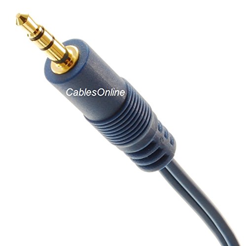 кабел с дължина от 6 фута 3,5 мм Стерео Щепсел за двойна (Rd/Wh) Моно 3,5 мм Синьо Аудио Разъемный кабел