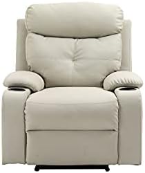YT Living + Кожен стол с електрически люк -Мека Регулируема стол-диван с дебела възглавница на седалката с USB, странични джобове, притежателите на напитки за домашно кин?