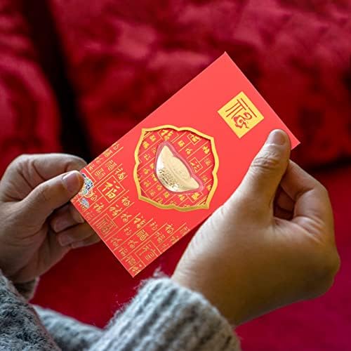 NUOBESTY 2 елемента Китайски Коледни Червени Пликове 2023 Китайската Година на Заека Монета Щастливи Парични Пакети Притежателите на Карти Хонг Bao за Китайския Пролетен