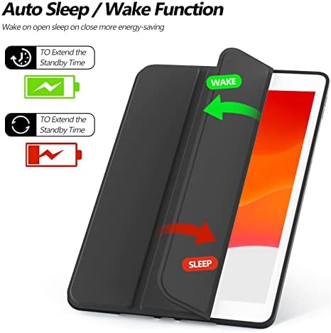 Калъф Aoub за iPad 6-то поколение 2018 / iPad 5-то поколение 2017 9,7-инчов калъф, Тънък, Лек smart-калъф, Мека делото от TPU, автоматичен режим на заспиване / събуждане - Черен