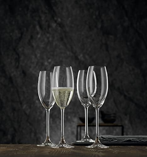 Чаша за шампанско Nachtmann Vivendi, 9 грама, кристално стъкло, на крака, комплект от 4 теми, могат да се мият в миялна машина