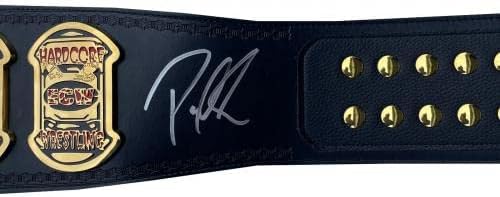 Пол Heyman Подписа Заглавието на колан световен шампион на ECW в тежка категория JSA LOA COA WWE - Борба с Автограф