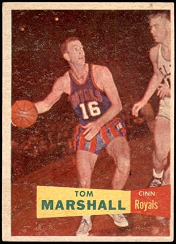 1957 Topps # 22 Том Маршал Рочестър Роялз-BskB (Баскетболно карта) VG Рояли-BskB Западен Кентъки
