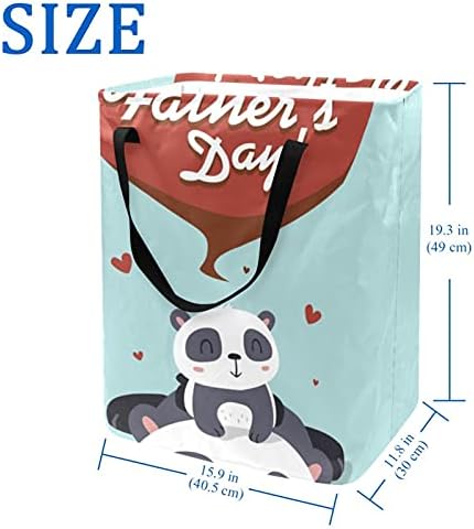 Кошници за бельо Panda Happy Father ' s Day, Водоустойчив Сгъваема Кошница за Дрехи с Дръжки за Детската стая в Общежитието на Колежа, Детска Спалня
