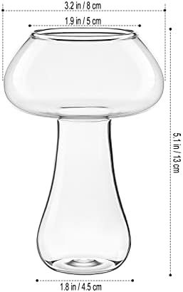 DOITOOL Коктейлна Чаша Творчески Коктейлна Чаша под формата на Гъбата Стъклена Чаша за Напитки за Вино, за Шампанско-Коктейл Бар Домашен 280 мл