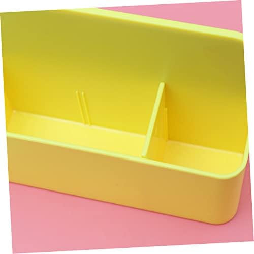 STOBOK Box Магнитна Дъска-Кутия За съхранение на Пластмасова Кутия за Бяла Дъска-Кутия За Съхранение на Химикалки Органайзер Креда бяла Дъска Жълта Плака За съхранение