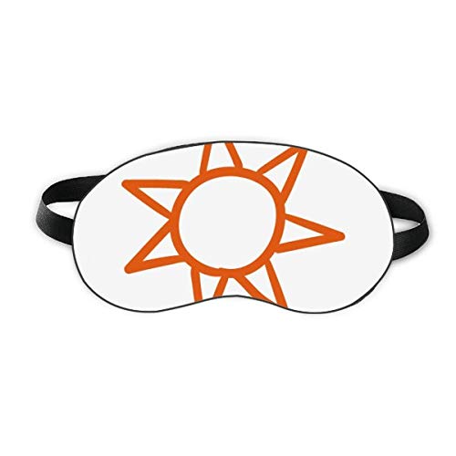 Ръчно Рисувани Оранжевото Слънце Времето Сън Защита За Очите Мека Нощна Превръзка На Очите Сянка На Кутията
