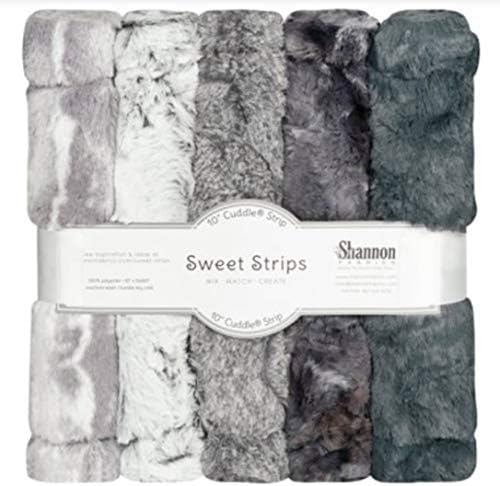 Shannon Fabrics 5 Опаковки от 10, луксозни ленти за обнимашек Сребро JULIBEE