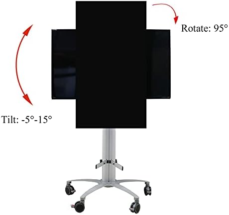 JGSTAVMS Подова поставка за телевизор с хоризонтални и вертикални екран Мобилни количка за телевизор Завъртане на мобилни поставка за телевизор е Подходяща за телеви?