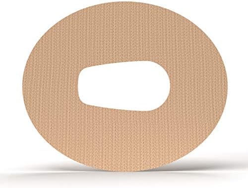 Самозалепващи се лепенки GrifGrips: Дръжки в цвета на кожата: с Овална форма за вашето устройство Dexcom G6 - Extreme Formula - 20 опаковки - Лепенки CGM - Диабет лепенки с вътрешен деко?