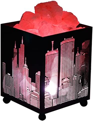V. C. Formark Гималайская Солна лампа, 7 Цвята, Солна Каменна лампа с дизайн на метални кошници, идеална за спалнята, хола, подарък, Йога