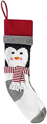 Коледни Чорапи, 18Големи Коледни Чорапи, Дядо Коледа, Снежен човек Пингвин за Декорация за Дома За Парти Аксесоари и Подаръци за Деца, Подарък за Котки