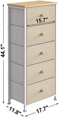 Скрин REAHOME с 5 чекмеджета за Спални, Организатор за гардероба-кула, Вертикален с Чекмеджета, Здрава Стоманена