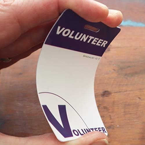 10 Опаковки - Доброволчески въжета с икони - Идентификация за работа с доброволци - Заредете пластмасови лични бележки с отделяющимся шнурком за църквата, събития, у?