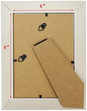 Монтиране на стена за дисплея в кафява рамка Dnyta Rustic 6x8 инча, можете да се мотае или да се настанят на масата, Дървени рамки за картини с мат-Опаковка от 2
