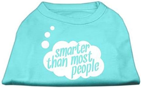 Mirage Pet Products 10-Инчови Тениски за кучета с Сито Печат Smarter Than Most People, Малки, Лилави