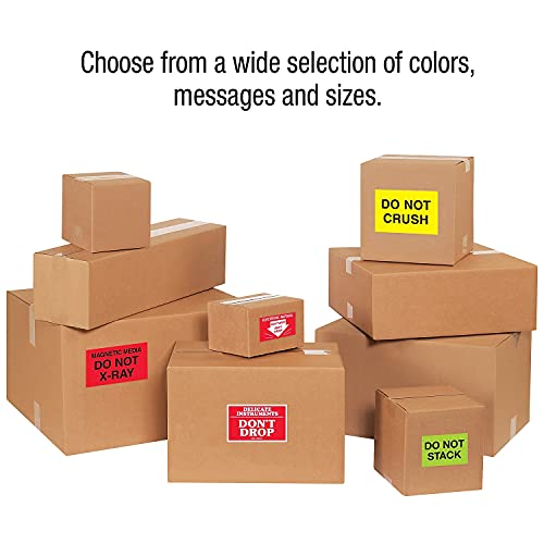 Aviditi Tape Logic 3 x 5, Червено-Бялата предупредителен стикер Не изпускайте и не раздавливайте електронни материали за транспортиране, преработка, опаковане и преместване