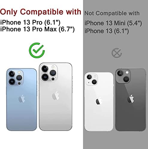 Ferilinso 4 бр Защитно фолио за обектива на камерата за iPhone 13 Pro Max, Аксесоари, Удобен Защитен Калъф за Apple iPhone 13 Pro Max 6,7 инча