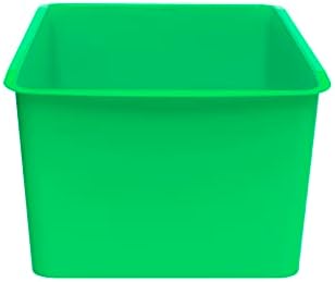 Контейнери Storex Modern серия Small Cubby - Пластмасови Контейнери за съхранение на багаж в класната стая, Зелени, 6 опаковки (62763U06C)