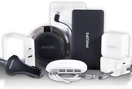 Зарядно устройство Philips 27W USB-C, 42 W, за iPhone 12/11/Pro/Max/XS/XR/X/8, iPad Pro/Air/Mini, MacBook Air, Samsung Galaxy S21/S10/S9/ Plus
