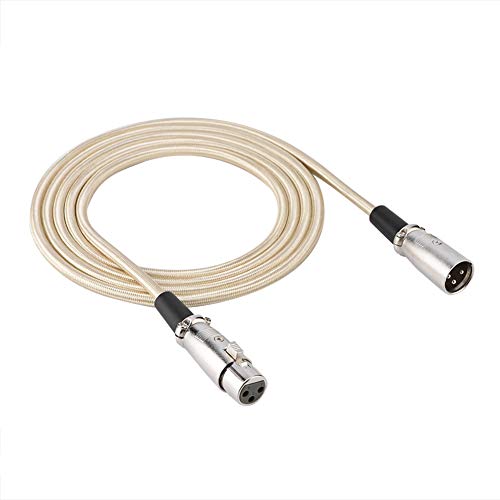 HEIMP 3-Пинов кабел XLR Male-XLR Female, Стереоаудиокабель за високоговорител, микрофон, електрическа китара,