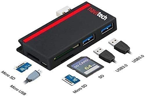 Navitech 2 в 1 Лаптоп /Таблет USB 3.0/2.0 на Адаптер-hub /Вход Micro USB устройство за четене на карти SD/Micro SD слот, Съвместим с Lenovo ThinkPad P1 Gen 3 15,6
