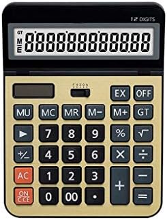 Стандартен настолен калкулатор с функция за MJWDP, Голям дисплей, за дома и офиса, Двойно хранене, Слънчева енергия и батерията