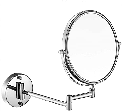 Стенно огледало 8 инча, Выдвижное Козметично огледало за измиване на лицето със завъртане на 360 °, Огледало с 3-кратно/5-кратен/7-кратен /10-кратно увеличение, Складное ?