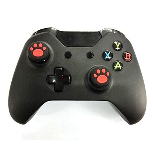 Силиконов Стик Aquiver с бутоните за палеца, Калъф за контролера PS4 Xbox One, 2 (Червен)