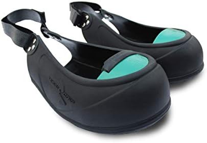 Защитни галоши за посетители с гумена противоскользящим и противоударным покритие За обувки със стоманени пръсти (много големи, зелени)