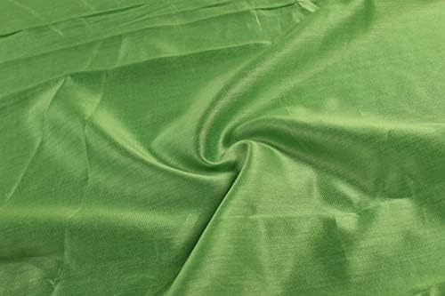 Дизайнерски количка Shamrock Зелена Однотонная в памучна Коприна тъкани Chanderi за декоративно-приложни изкуства,
