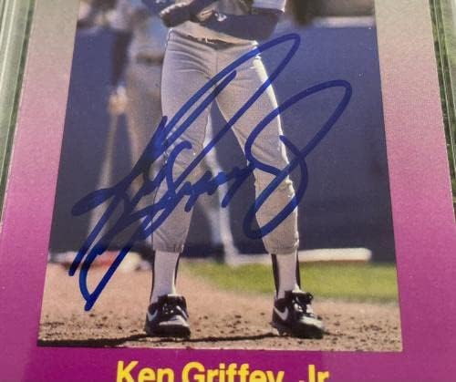 Кен Гриффи Младши 1989 Класически бейзбол #193 Подписан от бейзболна картичка Начинаещ PSA 10 - Бейзболни картички с автограф