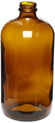 Бутилка Kimble Type III от натриево-от стъкло с Кехлибарен цвят с Кръгла Тесен провлак без капак, капацитет 1 унция (в пакета 432 броя)