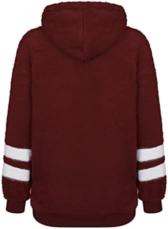 Дамски Пуловери Пролет 2023, Свободен Пуловер с качулка и дълъг ръкав, Плюшено Пуловер, Всекидневни Пуловер, мек вълнен плат Пуловер