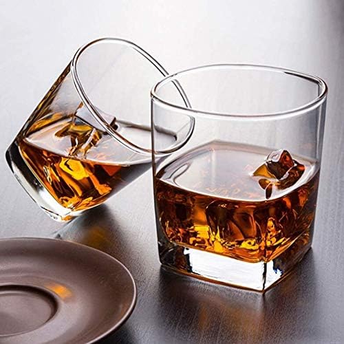 NIANXINN Whisky decantador Комплект чаши за уиски от 4 парчета, Чаши за бърбън за Любовни Коктейли, Чаши, Стъклени съдове Perfect Rocks, Резервоари за Алкохол