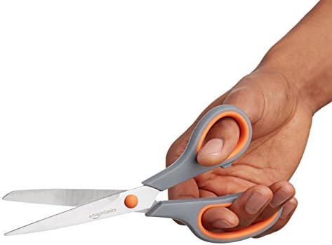 Универсални канцеларски ножици Basics с удобна дръжка от неръждаема стомана с титанов щанга с наплавлением - Комплект