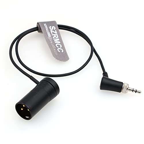 SZRMCC Нископрофилен XLR 3-Пинов конектор с ключ 3.5 мм TRS аудио кабел за Безжични предаватели Sennheiser EK500 Sony от Серията UWP-D (Черен капак)