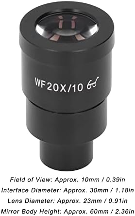 Микроскопи Окуляр с Висок Индекс на Пречупване Оптично Стъкло Аксесоар за Обектив Микроскоп на WF20X30 мм Интерфейс за Разглеждане на